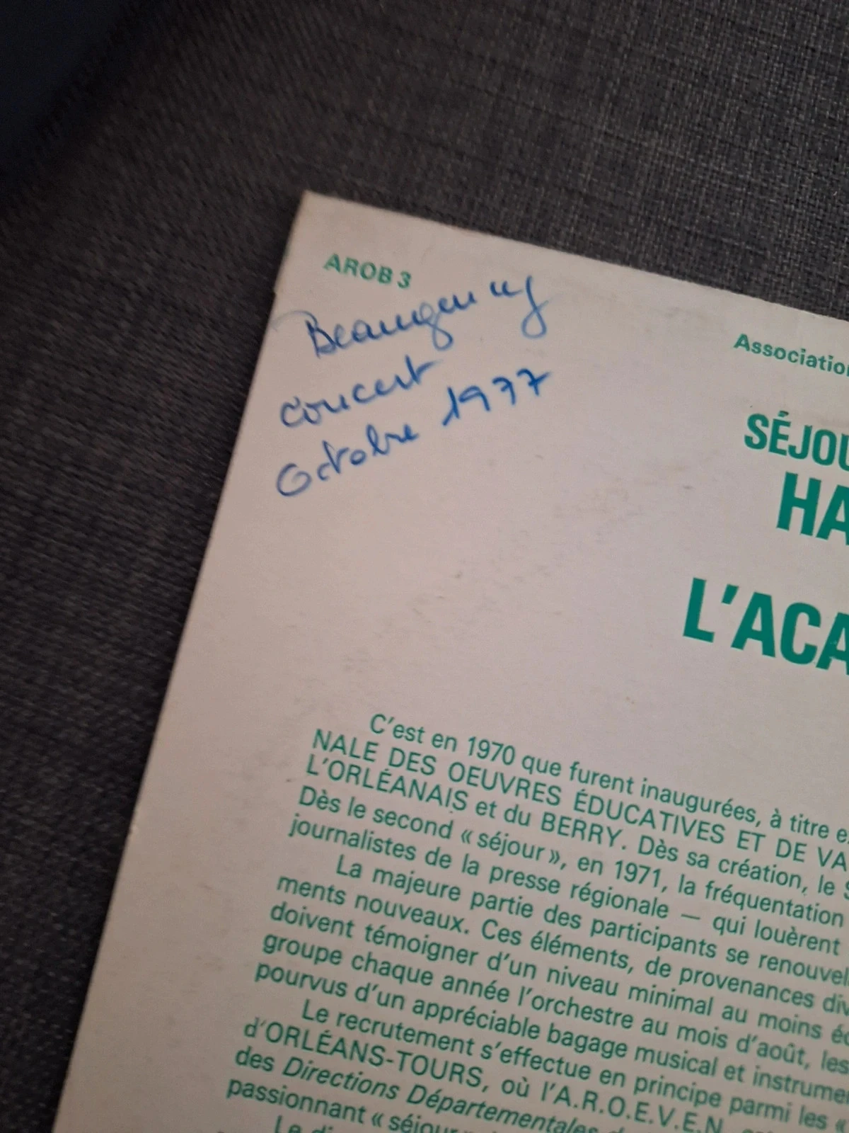 33T Vinyl Harmonie Estudiantines Academie Orleans Tours Royan 1977 AROB 3 – photo 3